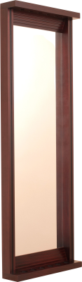 Porte queue miroir 150 en chêne, finition au choix